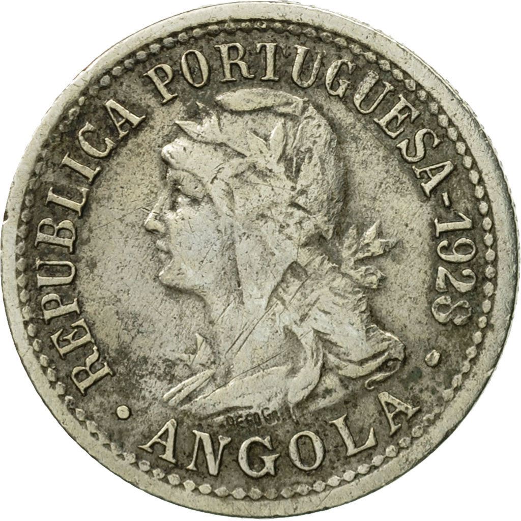 Angola | 10 Centavos / 2 Macutas Coin | Libertine | Km:67 | 1927 - 1928