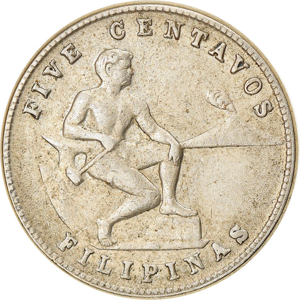 Philippines 5 Centavos Coin | U.S. Administration | KM180a | 1944 - 1945