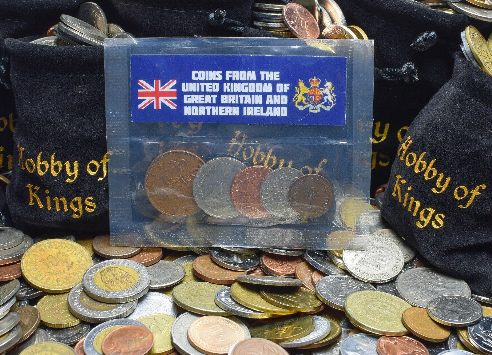 5 Coins UK England Great Britain Mixed Currency Penny Shilling Pence Queen Elizabeth II 1953 - 2020