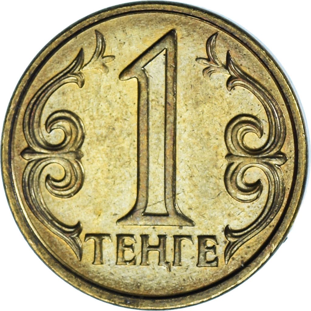 Kazakhstan | 1 Tenge Coin | Brass Plated Steel | Coat of Arms | KM:23.1a | 2016 - 2018