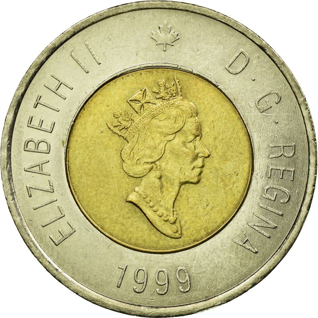 Canada | Pièce de 2 dollars | Tambourineur inuit | Bimétallique | KM : 357 | 1999