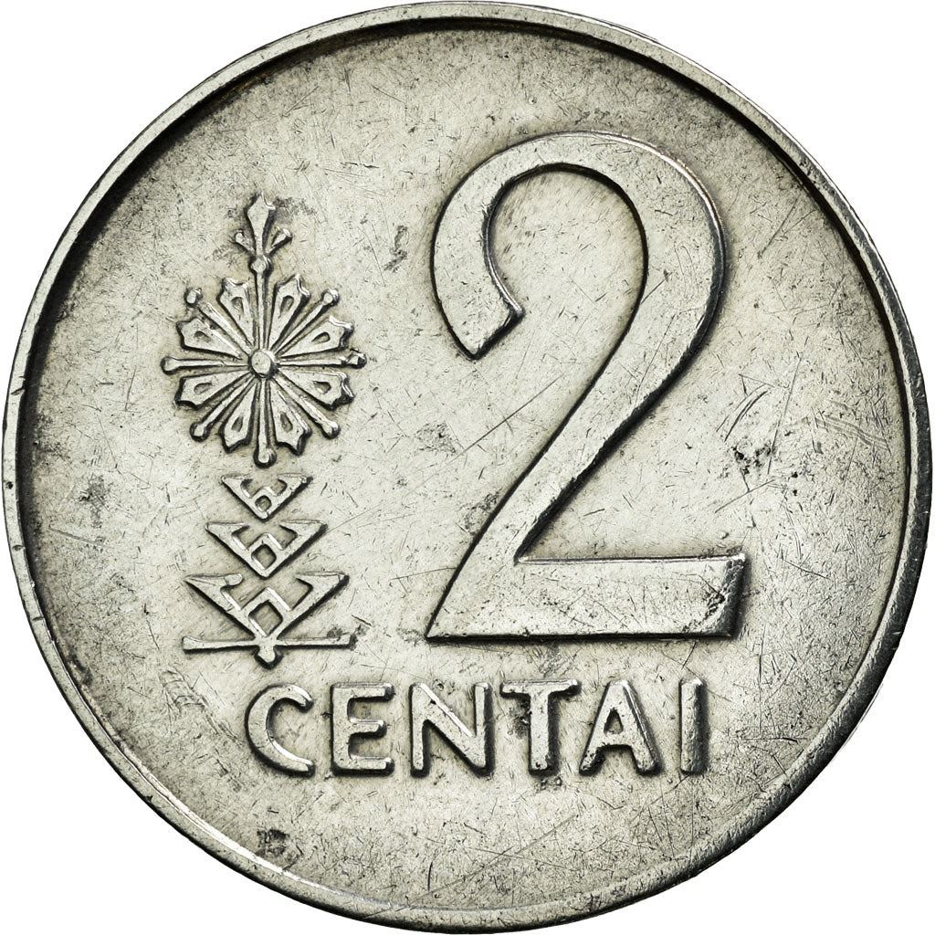 Lithuania | 2 Centai Coin | Aluminium | Horse or equine | KM:86 | 1991