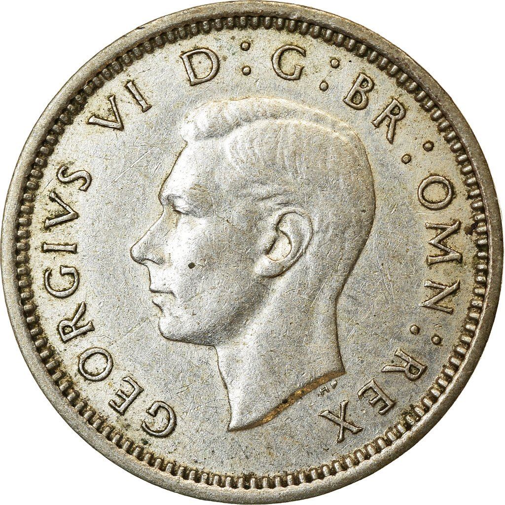 United Kingdom | 3 Pence Coin | George VI | KM:848 | 1937 - 1945