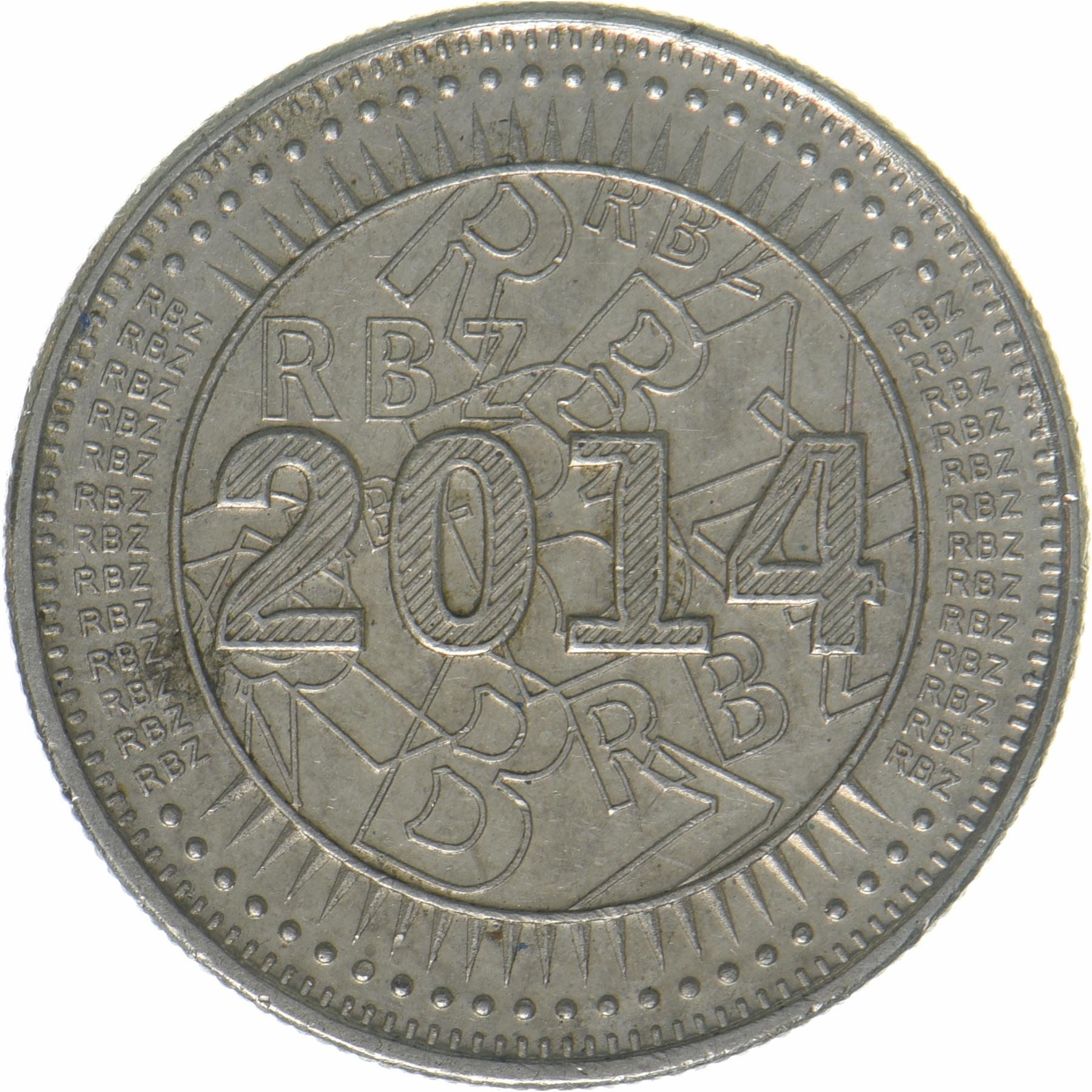 Zimbabwe | 25 Cents Coin | Bond Coin | KM:19 | 2014