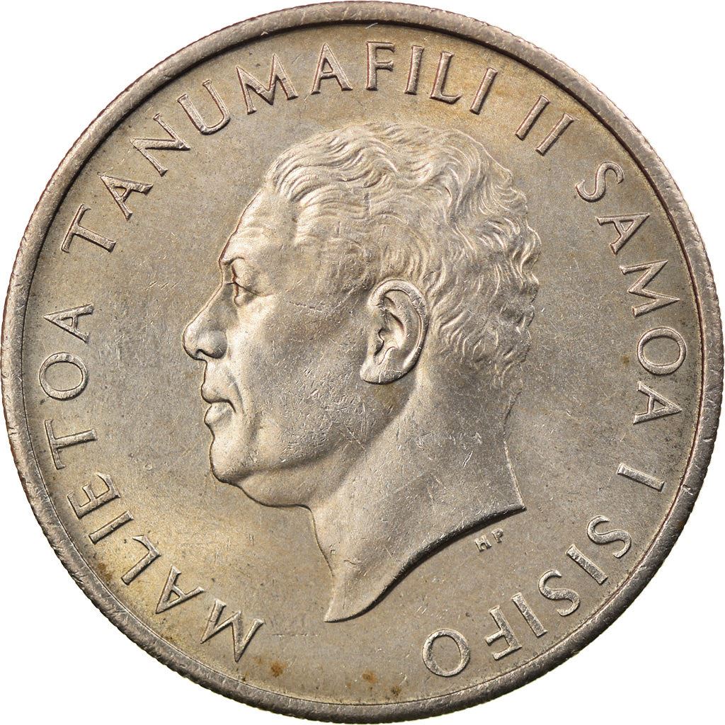 Samoa | 10 Sene Coin | Malietoa Tanumafili II | Shield | Crux Constellation | KM:4 | 1967