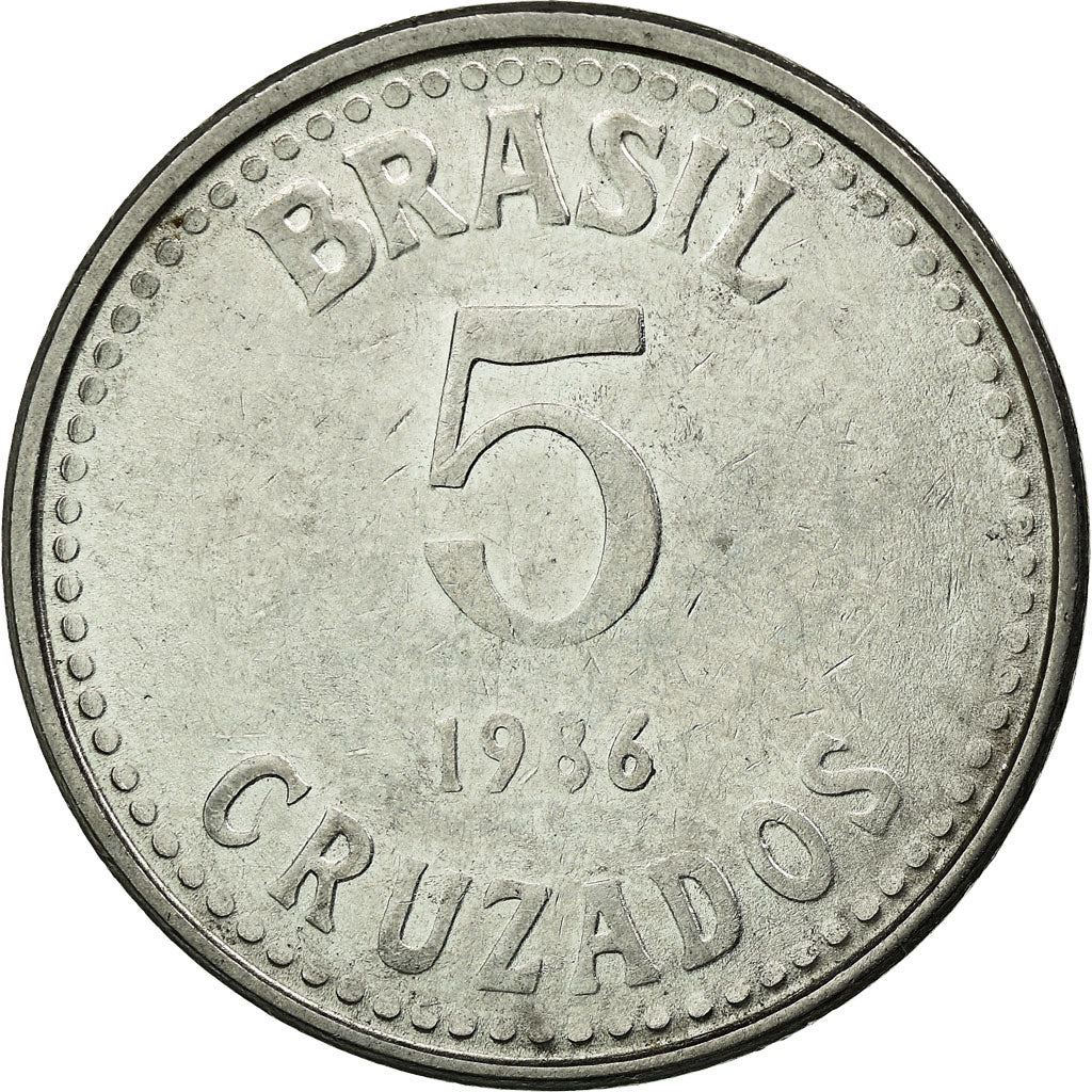 Brazil | 5 Cruzados Coin | Star | Km:606 | 1986 - 1988