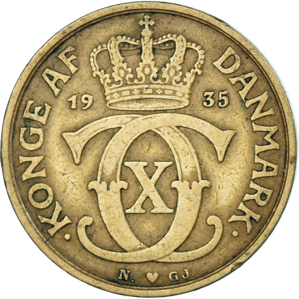 Denmark | 1 Krone Coin | Monogram | Km:824 | 1924 - 1941