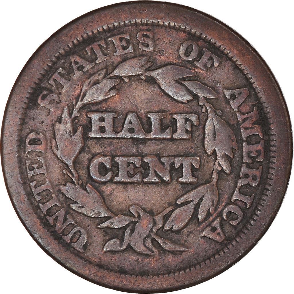 United States | 1/2 Cent Coin | Lady Liberty | KM70 | 1840 - 1857