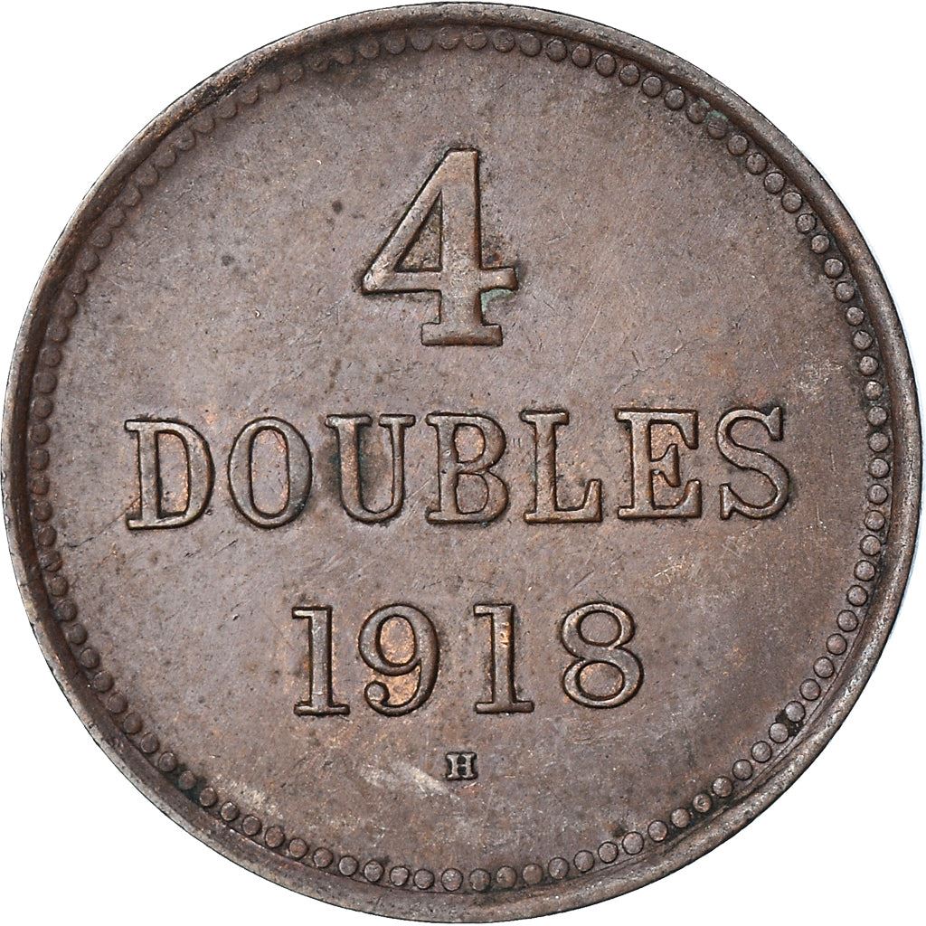 Guernsey 4 Doubles Coin | KM13 | 1914 - 1949