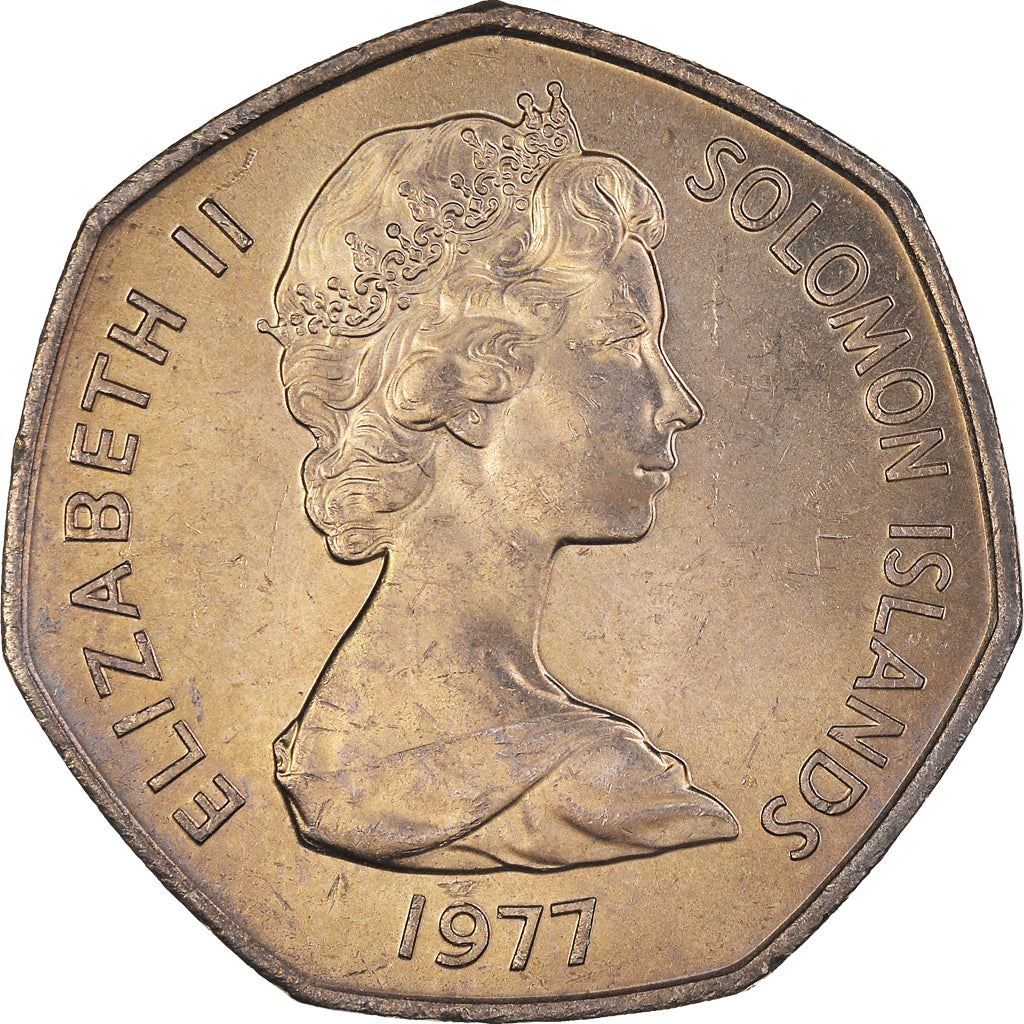 Salomonøerne | 1 Dollars Mønt | Elizabeth II | Nusu-Nusu | Havets Ånd | Km:6 | 1977 - 1983