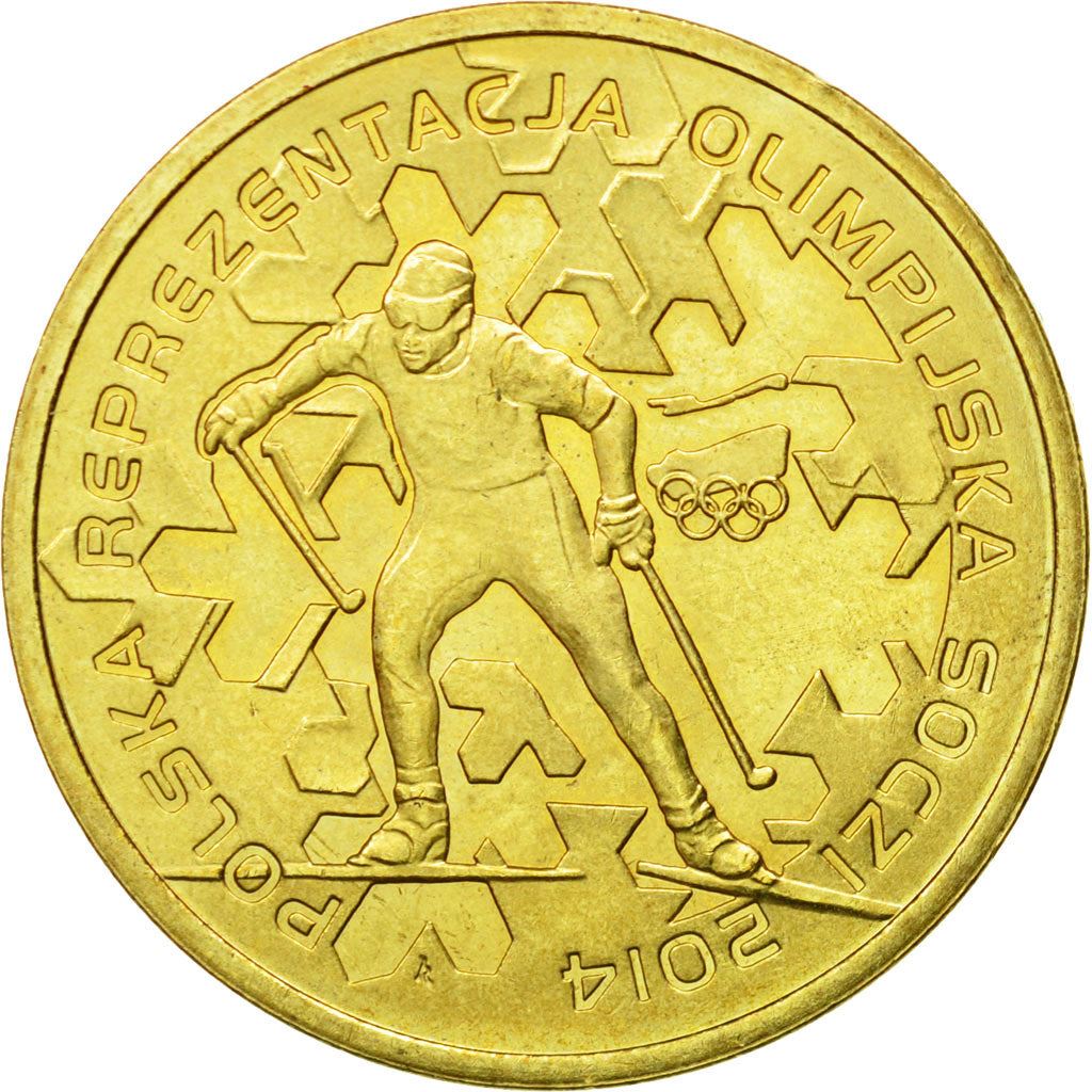 Poland | 2 Zlotys Coin | Team Sochi 2014 | Y:893 | 2014
