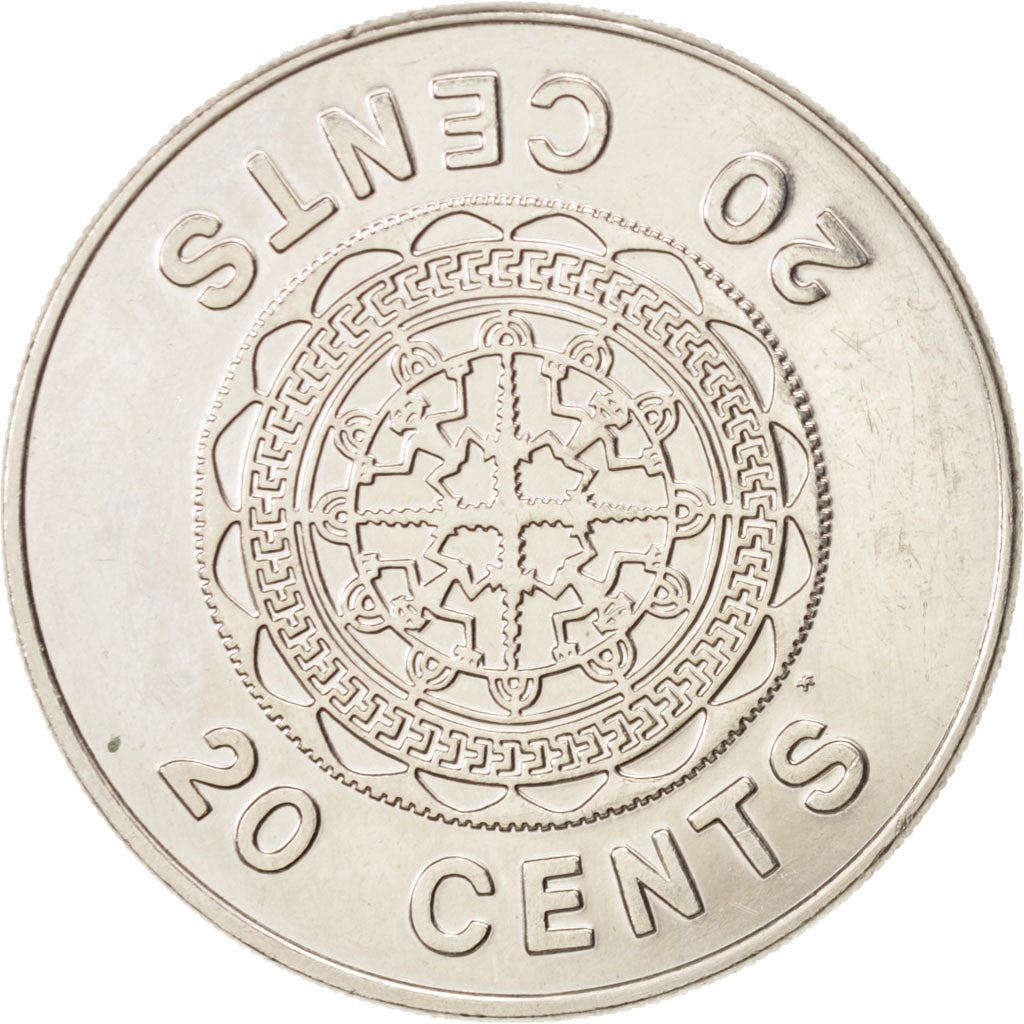 Salomonøerne | 20 Cents Mønt | Elizabeth II | Malaita Vedhæng | Km:5 | 1977 - 1983