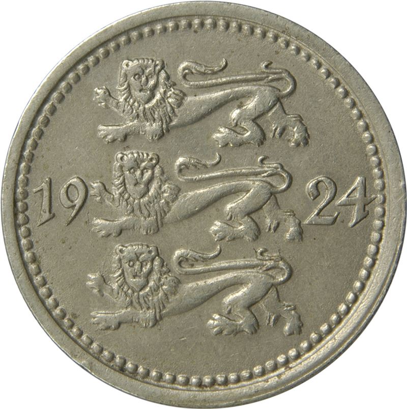 エストニア 5 マルカ硬貨｜ライオン｜KM3a｜1924年