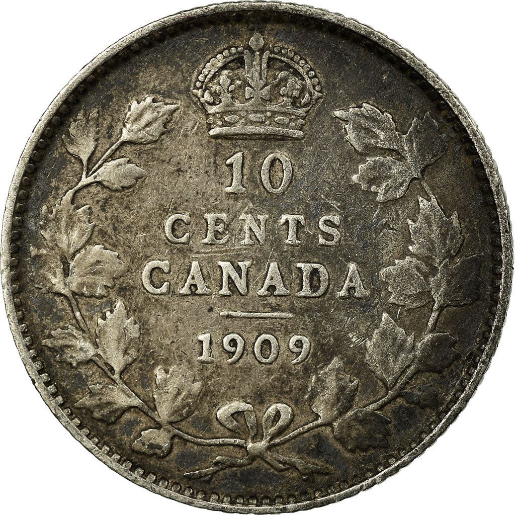 Canada | 10 Cents Coin | Silver | Crown | Wreath | KM:10 | 1902-1910