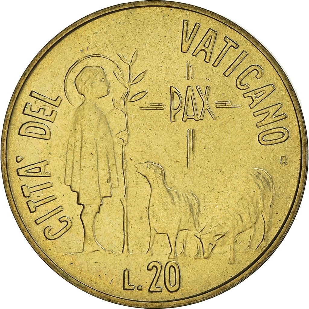 Vatican City | 20 Lire Coin | Shepherd | Km:178 | 1984