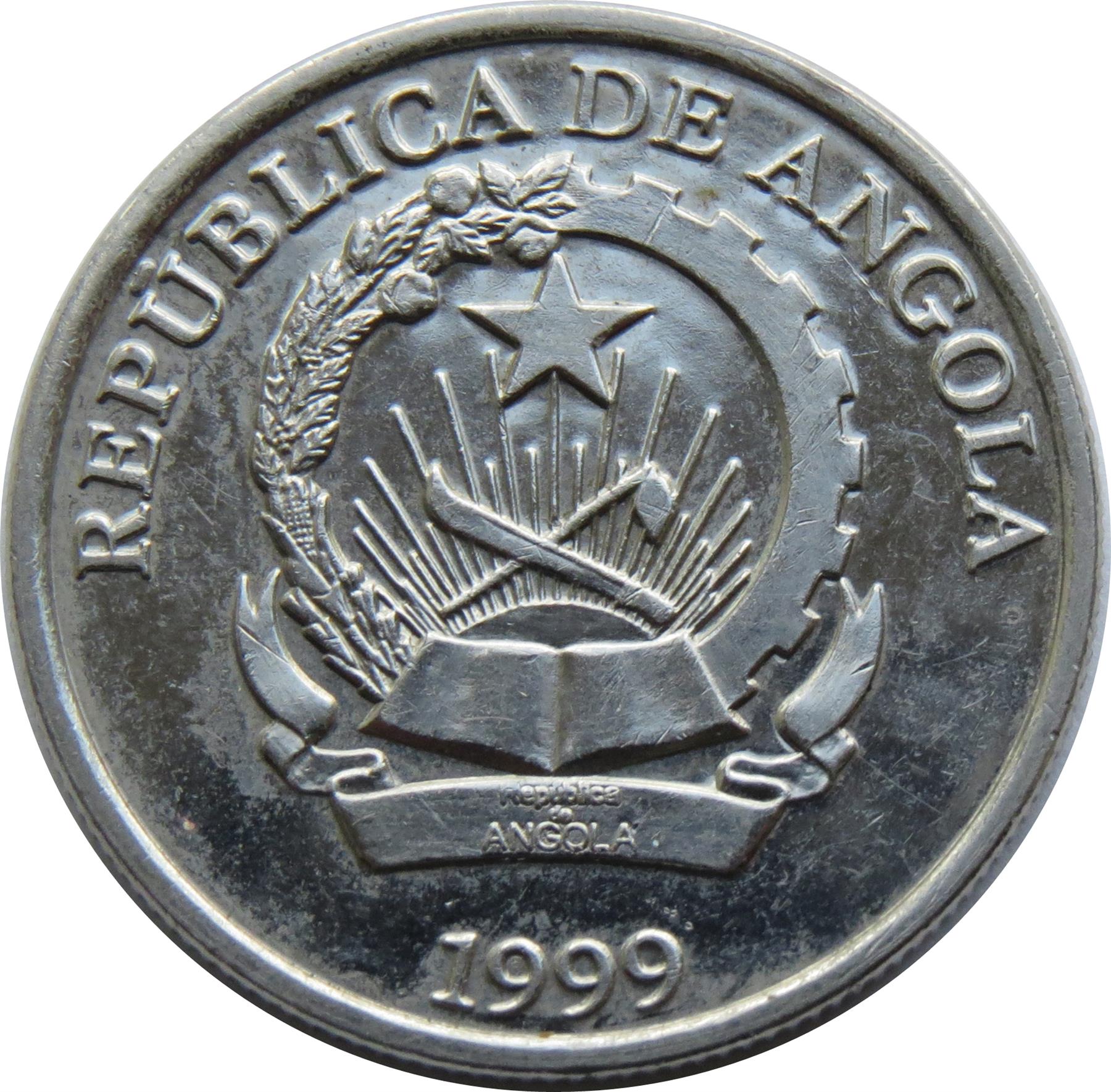 Angola | 5 Kwanzas Coin | Gear | Wreath | KM:99 | 1999