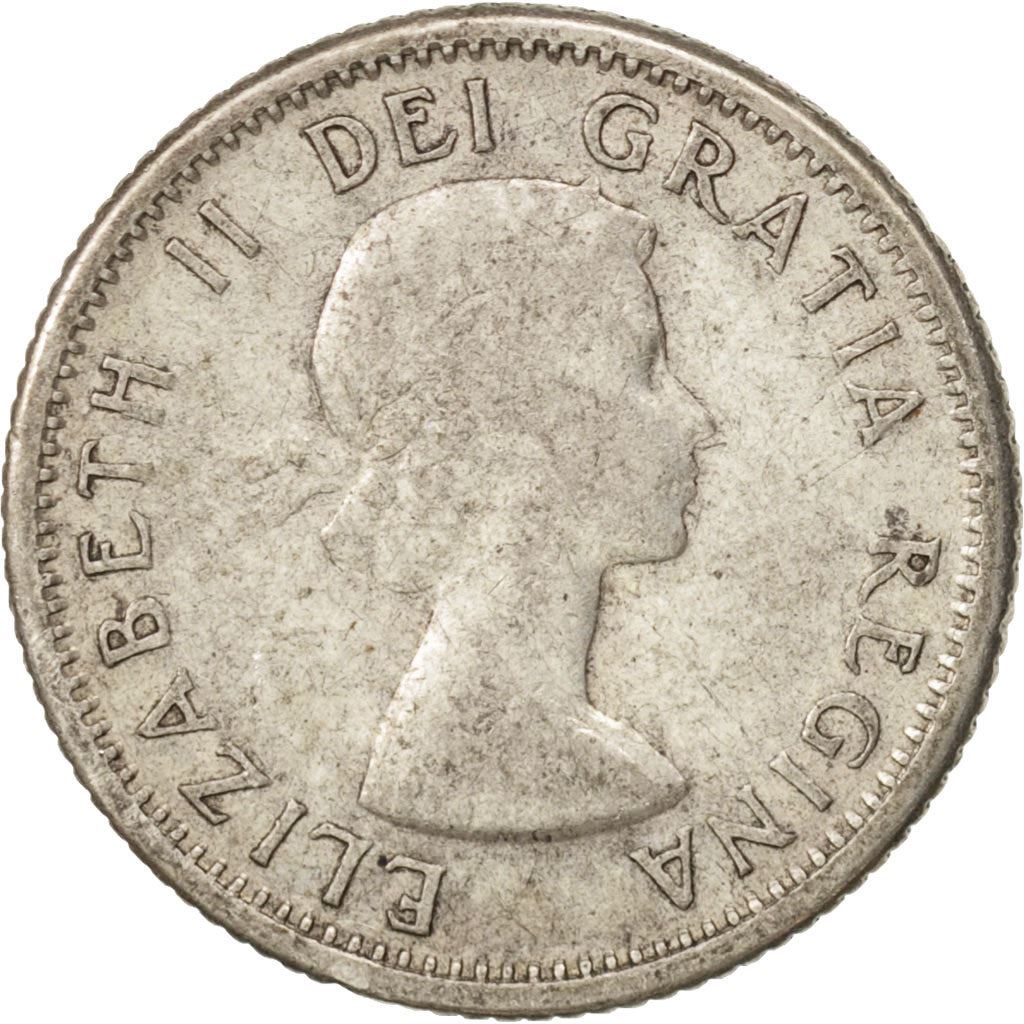 Canada | 10 Cents Coin | Silver | 1st portrait | KM:51 | 1953-1964