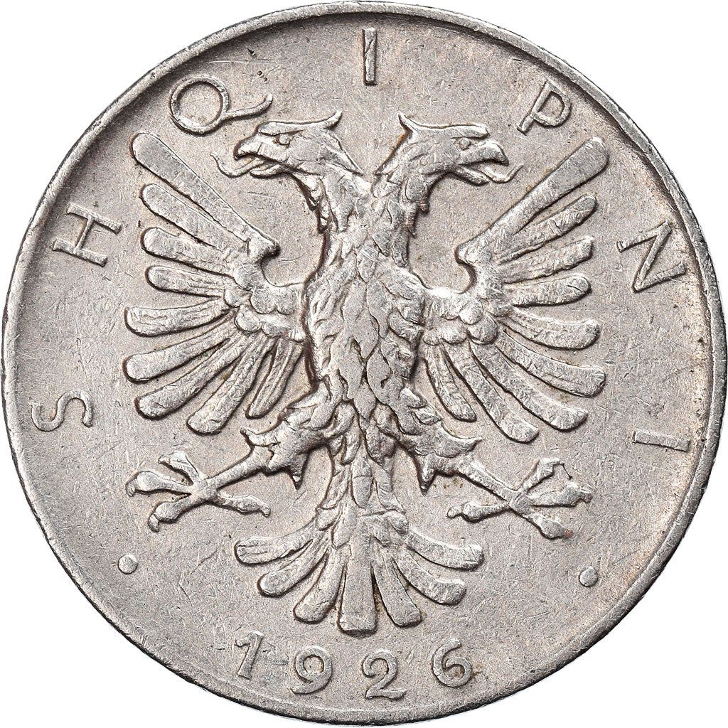 Albanian 1/2 Lek Coin | Eagle | Hercules | Nemean Lion | KM4 | 1926