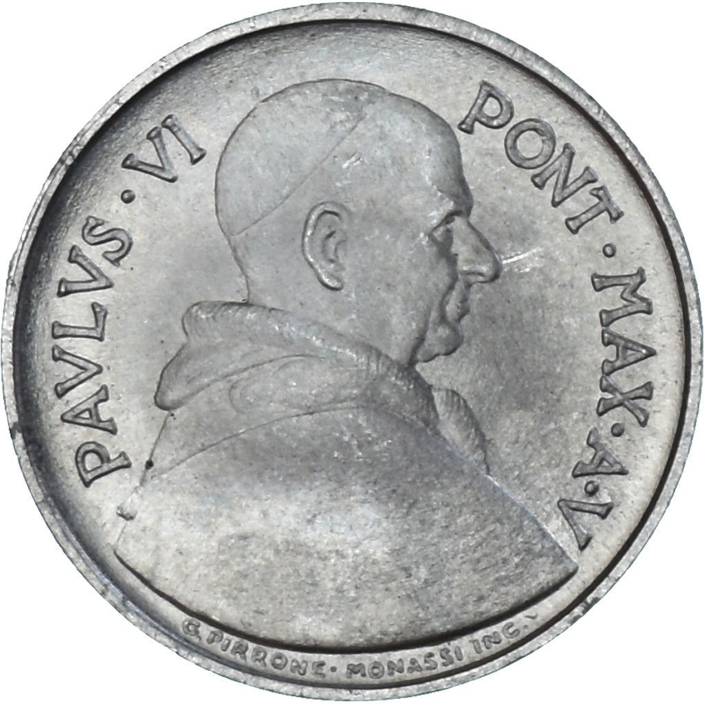 Vatican City | 5 Lire Coin | Paul VI | Km:94 | 1967
