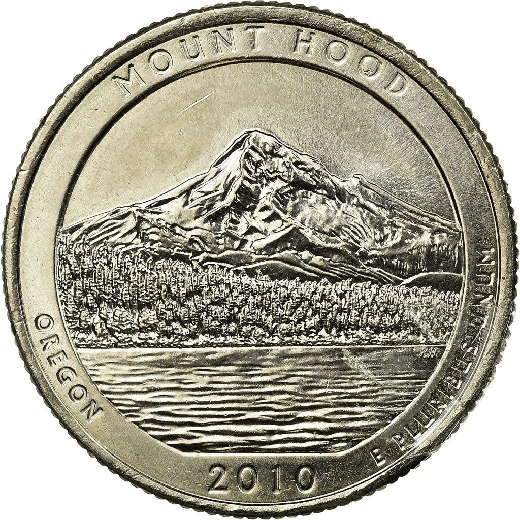 United States | 1/4 Dollar Coin | Oregon | Mount Hood | Km:473 | 2010