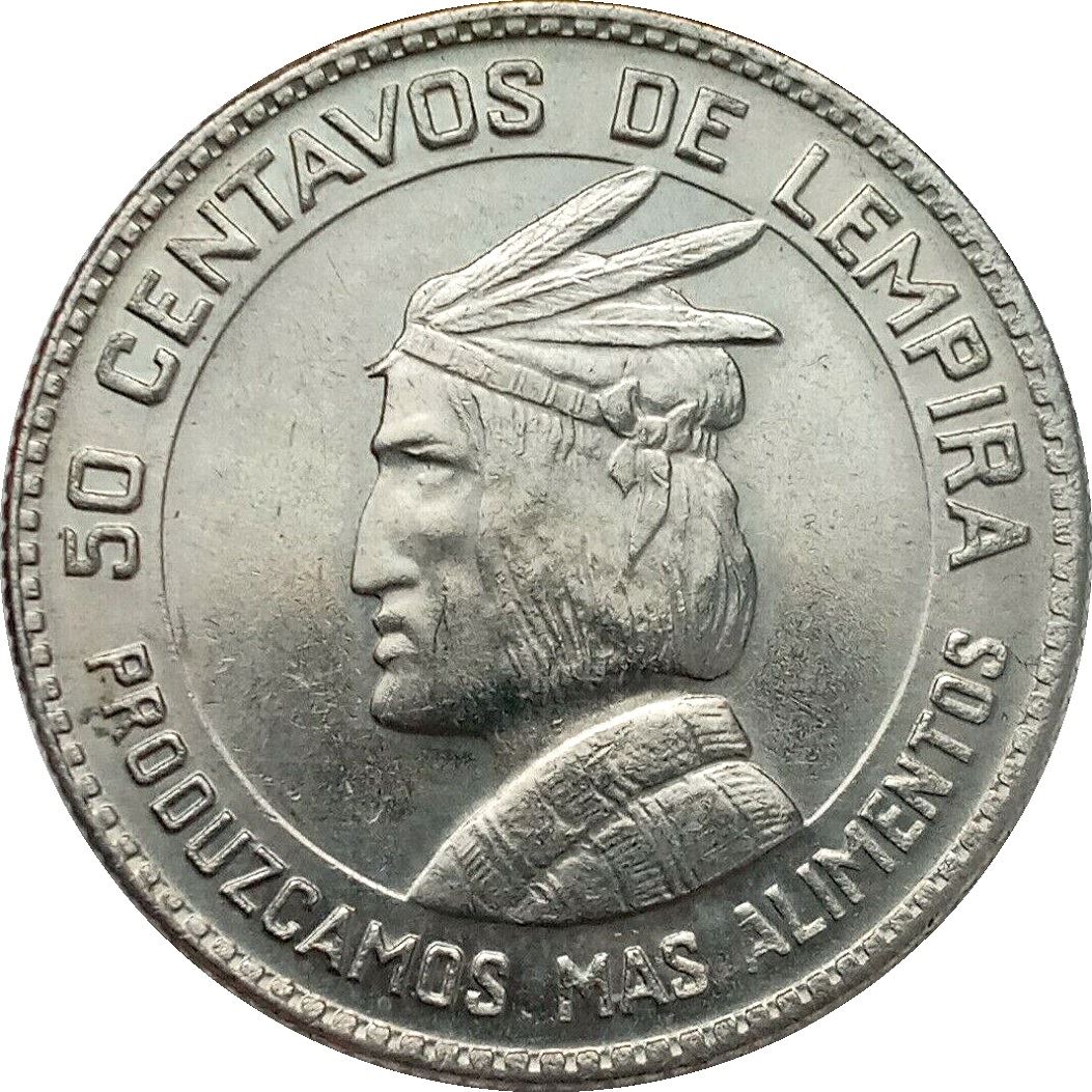 Honduras 50 Centavos Coin | Pyramid | Lempira | KM82 | 1973