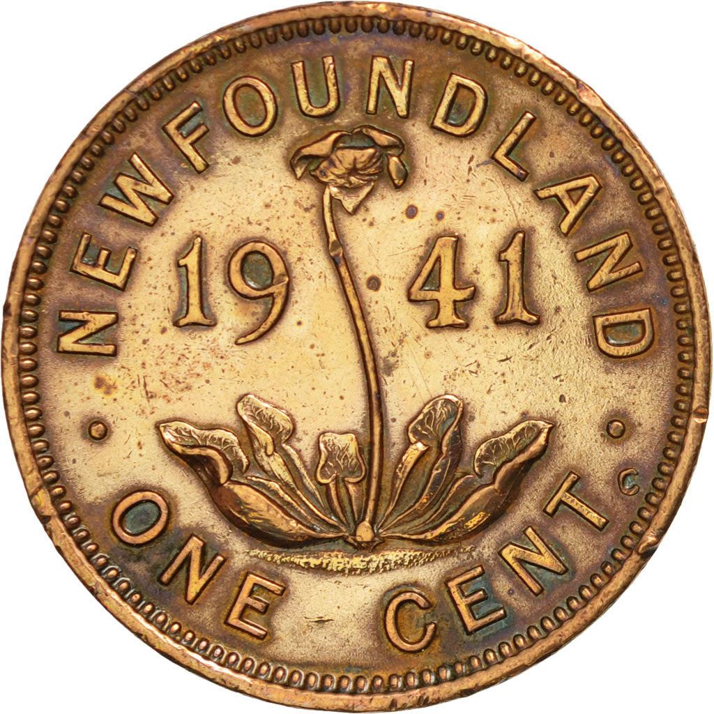 Newfoundland | 1 Cent Coin | Purple pitcher plant | Km:18 | 1938 - 1947