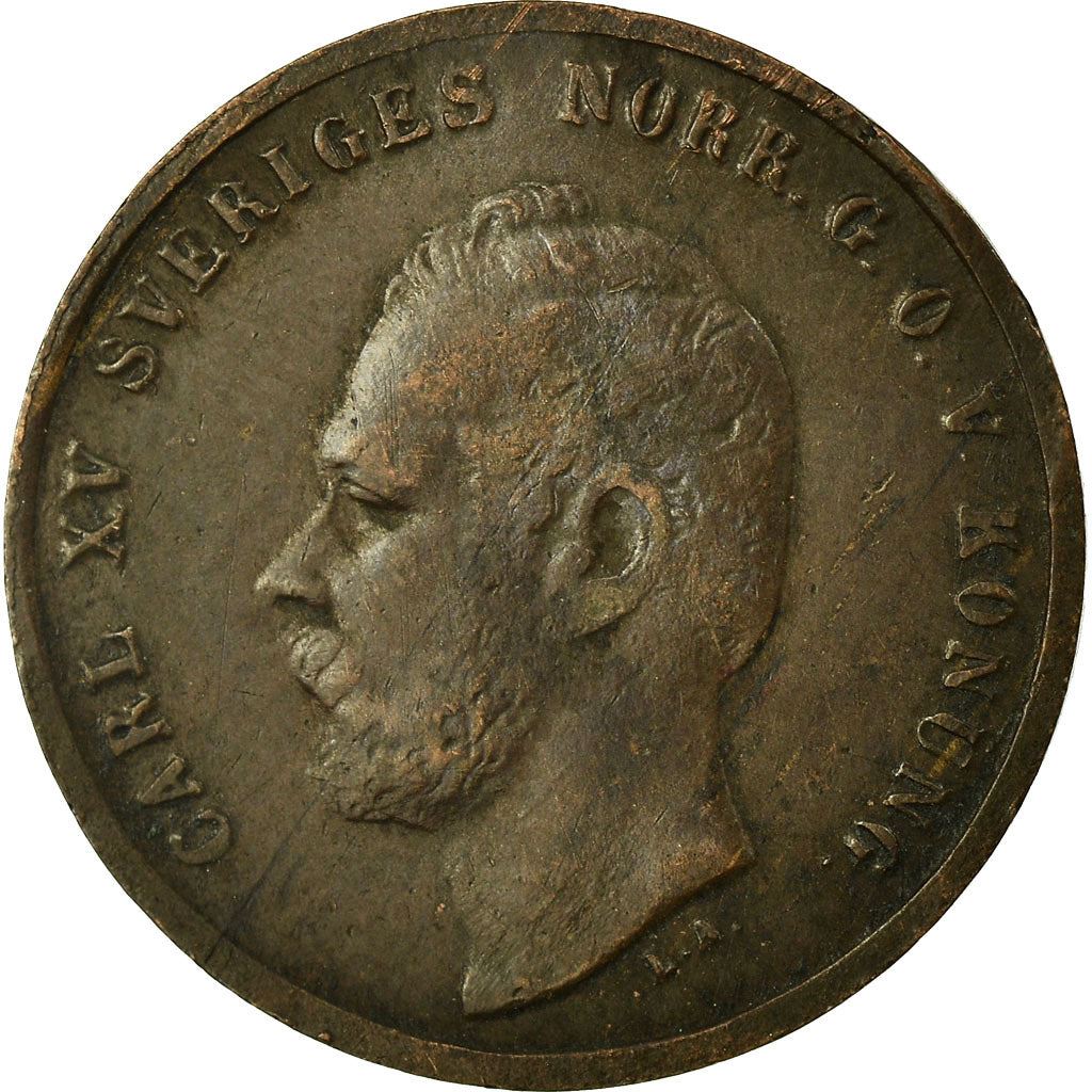 Sverige | 1 Öre Mønt | Carl XV | Km:705 | 1860 - 1872