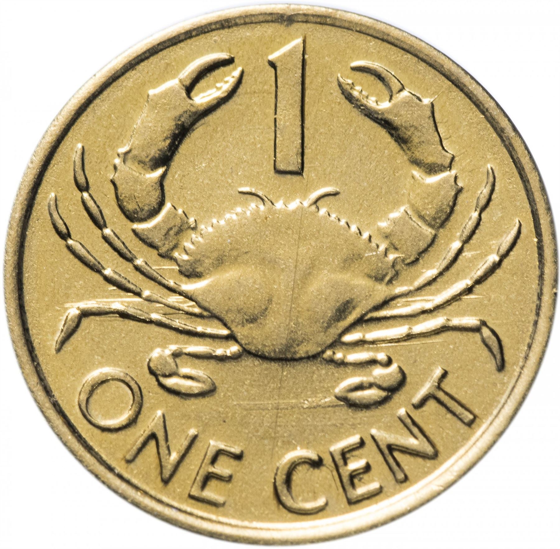 Seychelles | 1 Cent Coin | Mud crab | Km:46 | 1982 - 2004