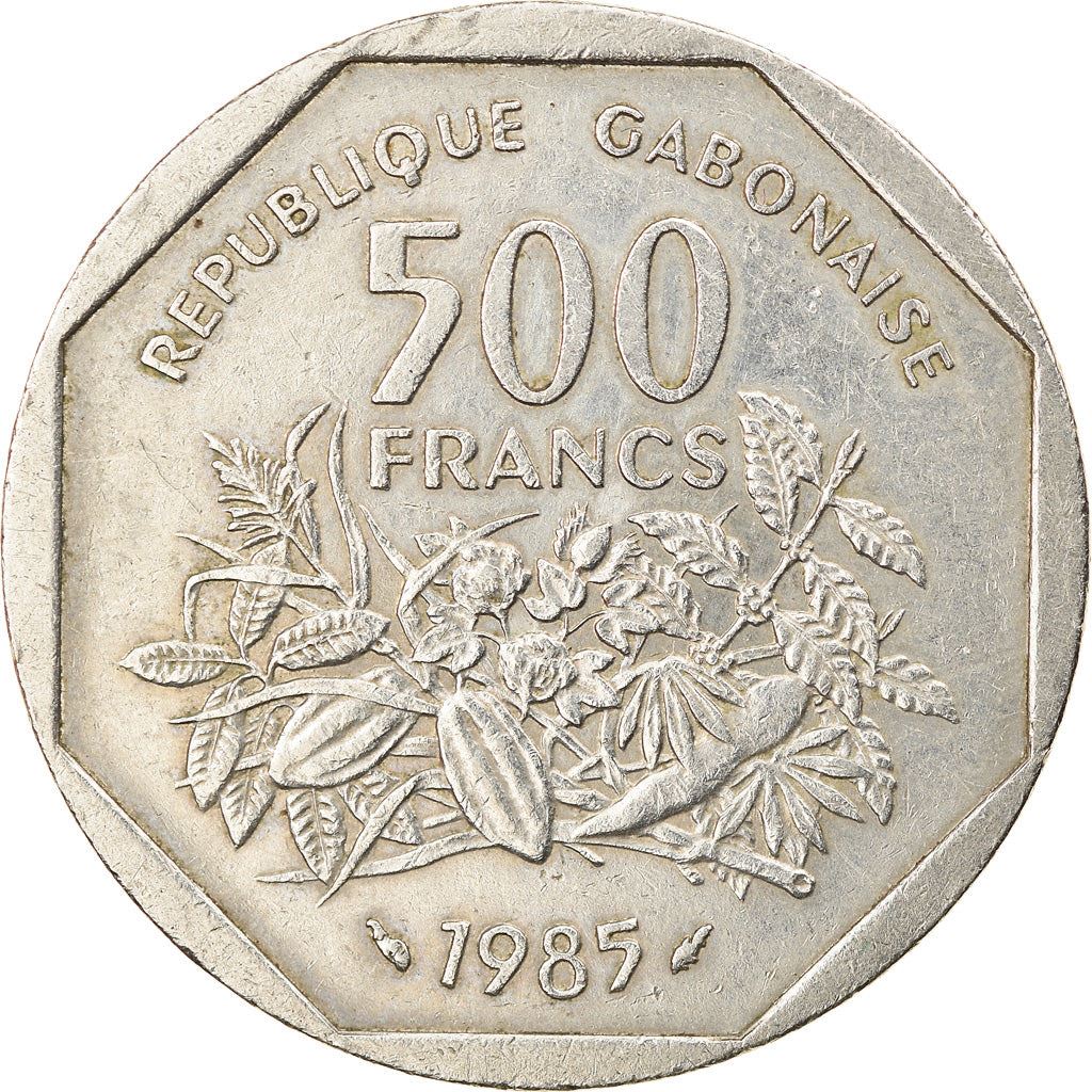 Gabon | 500 Francs Coin | Copper-Nickel | Fruit | Km:14 | 1985
