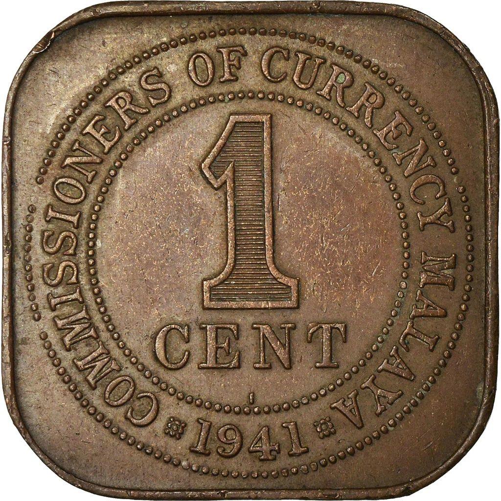 Malaya | 1 Cent Coin | George VI | KM:2 | 1939 - 1941