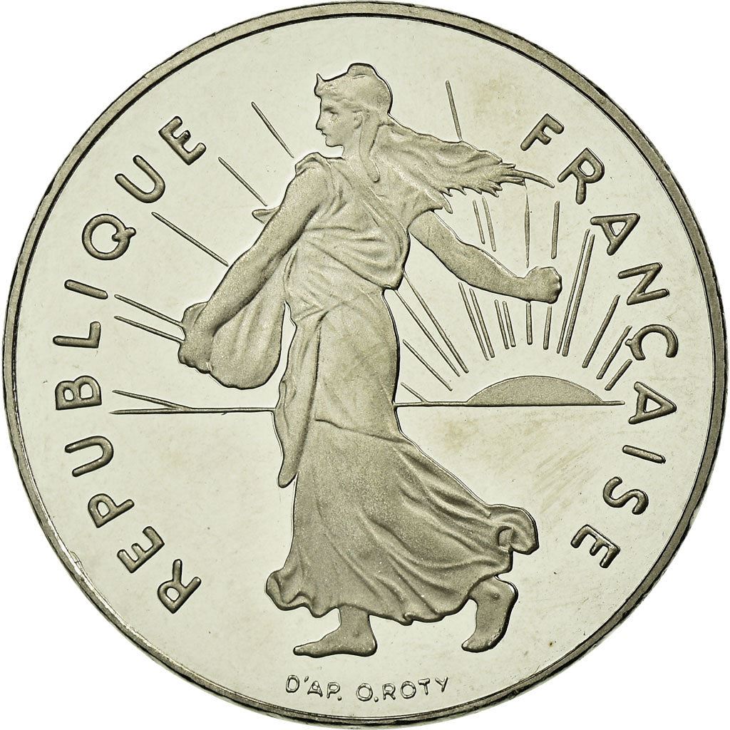 French 1 Franc Coin | Signature D'AP. O.ROTY | proof | KM925.2 | France | 1991 - 2001
