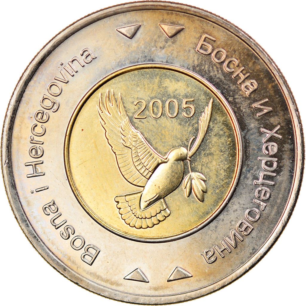 Bosnia and Herzegovina | 5 Konvertibilnih Maraka Coin | Dove of Peace | Km:120 | 2005 - 2022