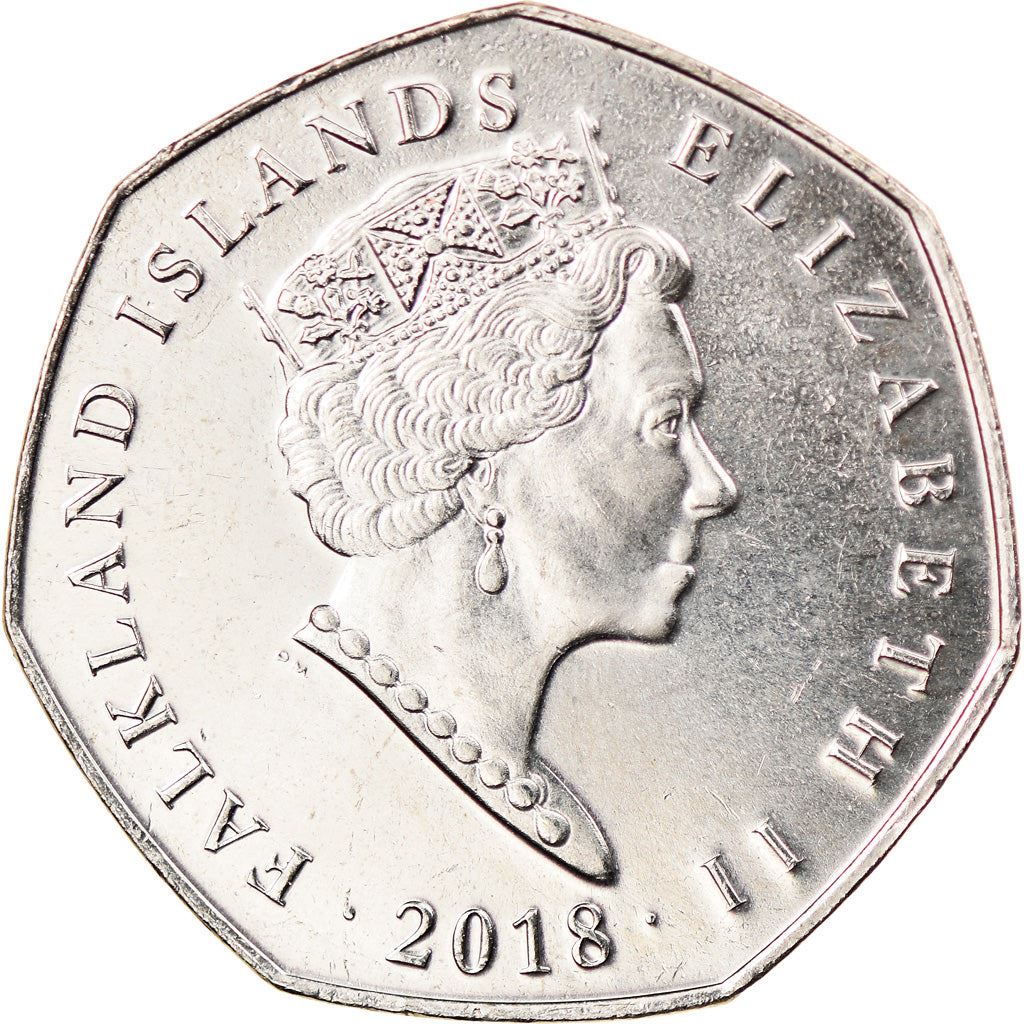 Falkland Islands | 50 Pence Coin | Magellanic Penguin | Km:196.1 | 2018 - 2021