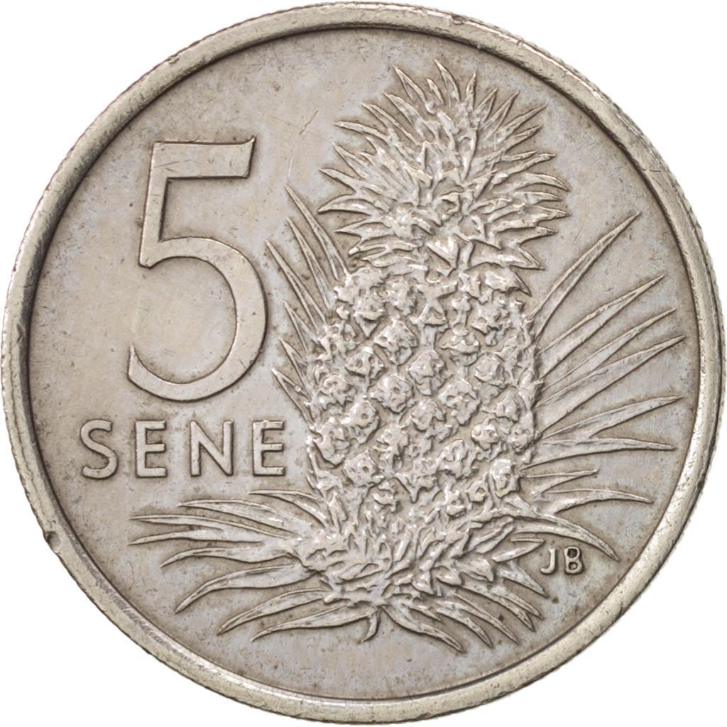 Samoa | 5 Sene Coin | Malietoa Tanumafili II | Pineapple | Km:14 | 1974 - 2000