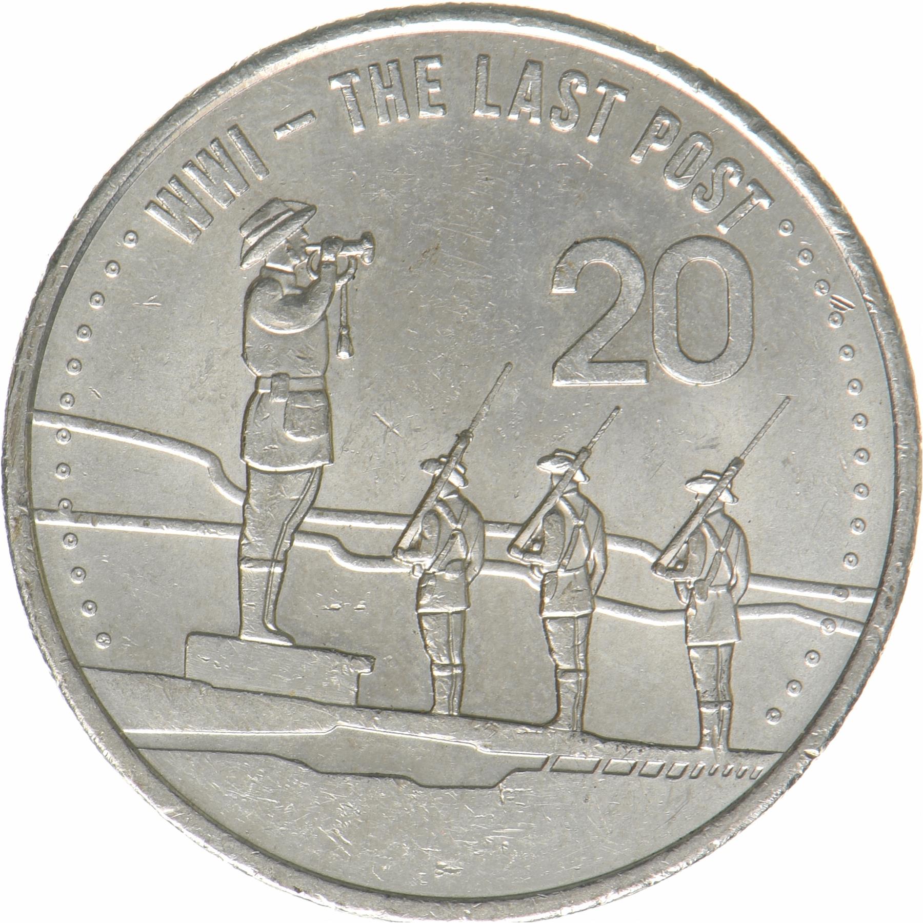 Australia | 20 Cents Coin | the Last Post | KM:2985 | 2015