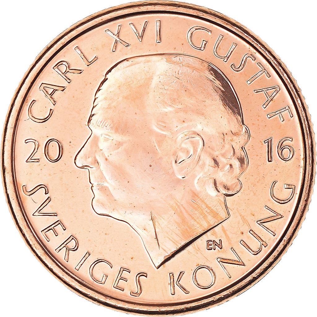 Szwecja | Moneta 2 korony | Król Karol XVI Gustaw | Trzy Korony | Wir | Km:929 | 2016 - 2020