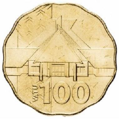 Vanuatu | 100 Vatu Coin | Melanesian Warrior | Parliament House | Schön:125 | 2015