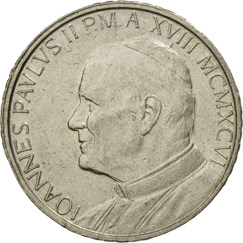 Vatican City | 100 Lire Coin | John Paul II | Km:275 | 1996