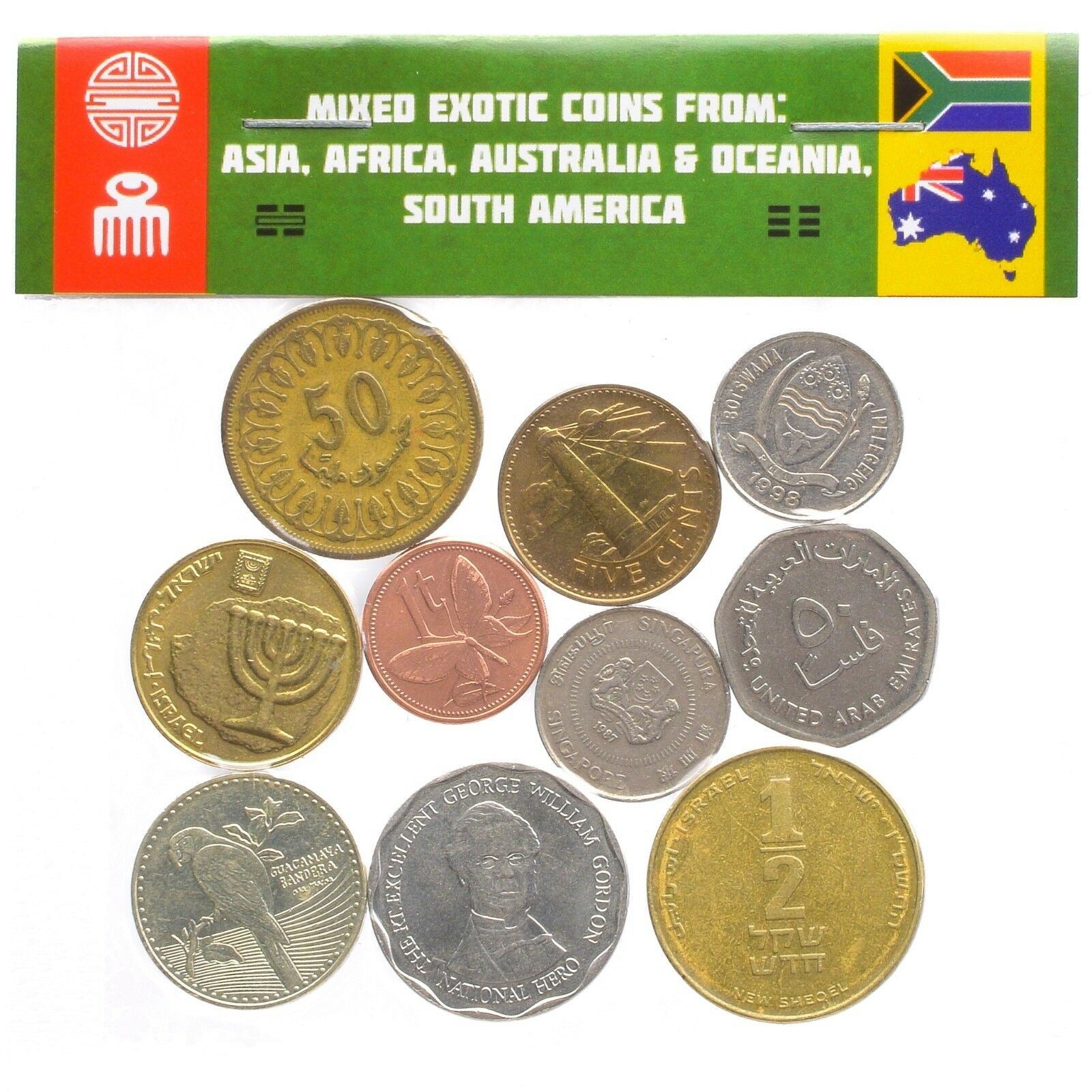 Coins from Exotic Countries and Continents | Africa | Asia | Latin America | Oceania
