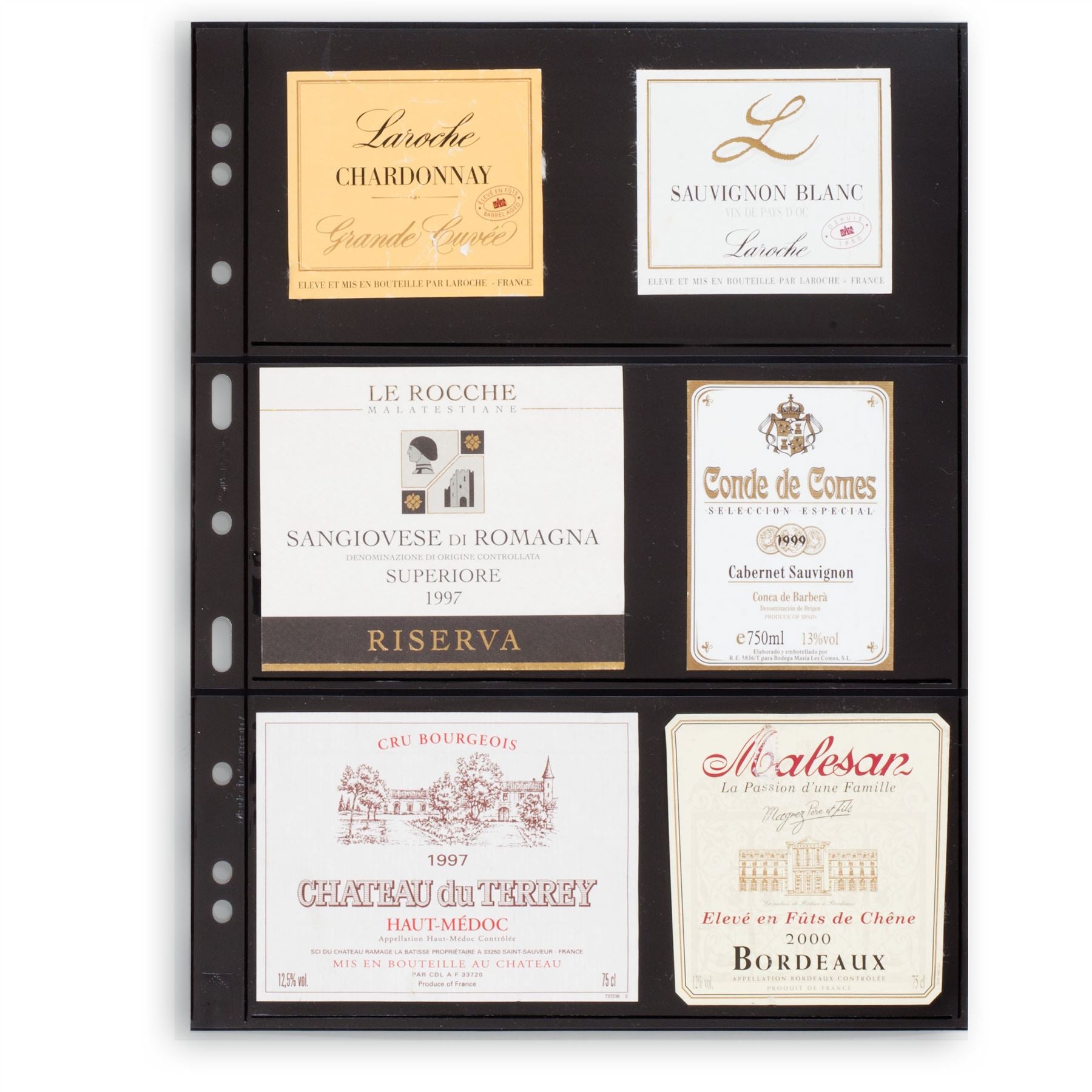 GRANDE Pocket Sheets for Ring Binders | Packs of 5 | Different Pocket Configurations | 2 Colors Available