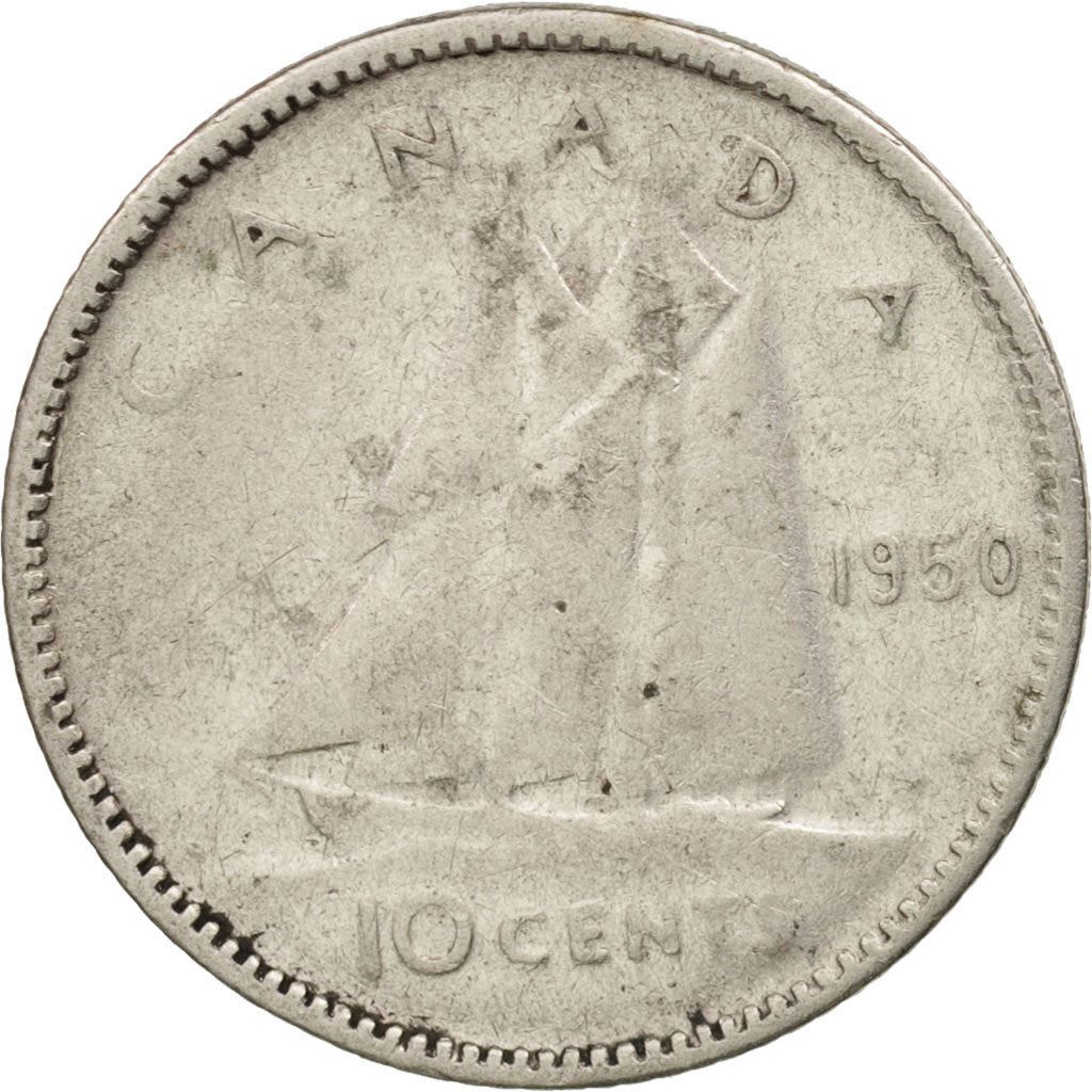 Canada | 10 Cents Coin | Silver | KM:43 | 1948-1952
