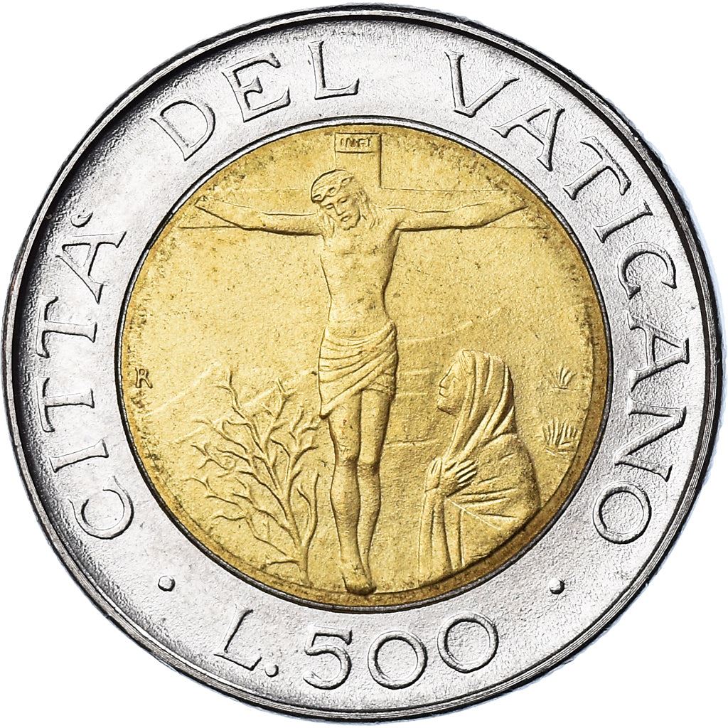 Vatican City | 500 Lire Coin | John Paul II | Km:204 | 1987