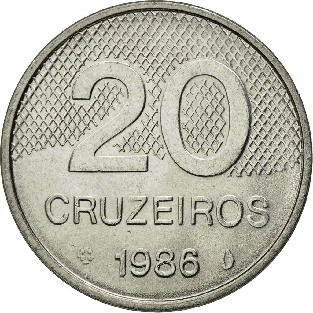 Brazil | 20 Cruzeiros Coin | Church of Saint Francis | Km:593 | 1985 - 1986