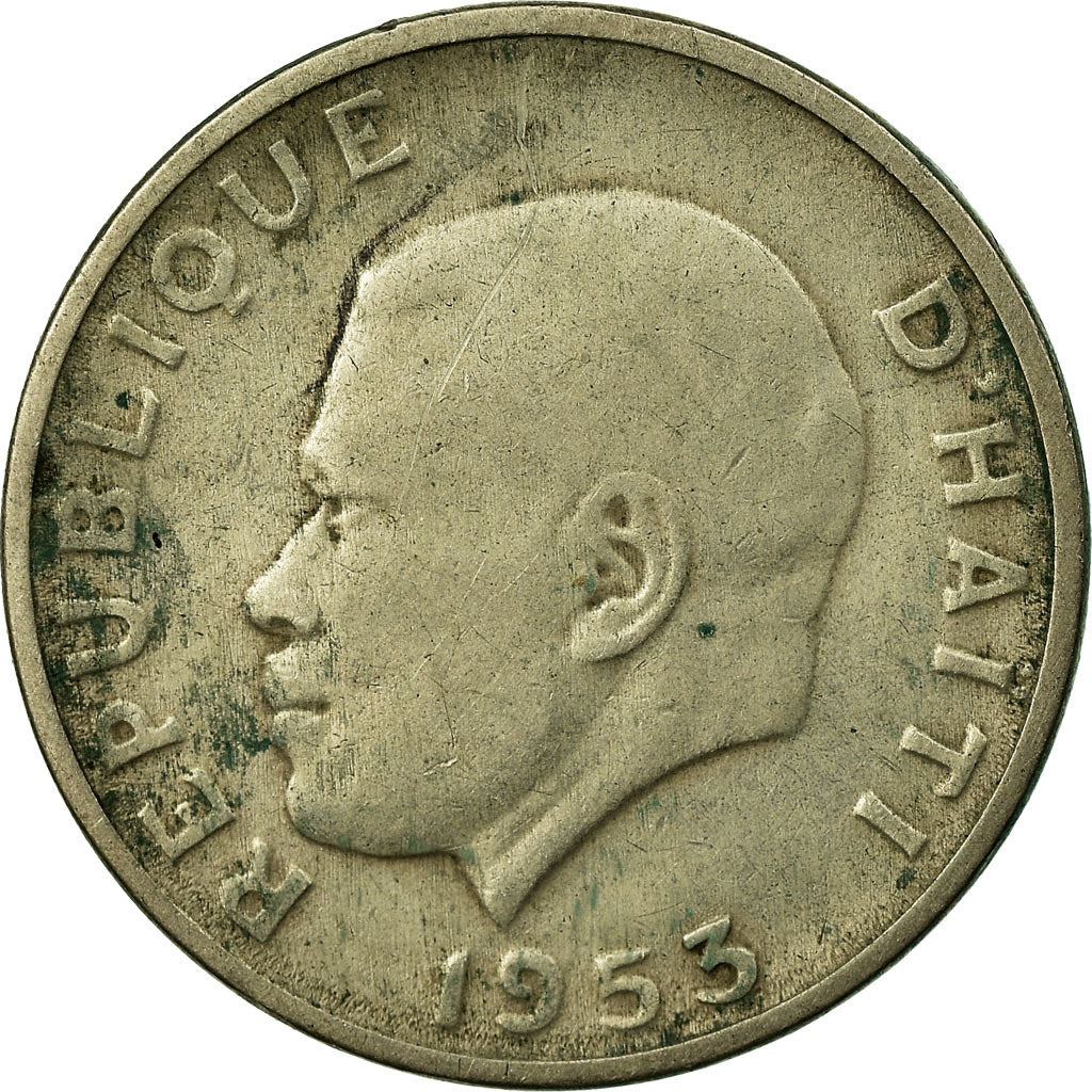 Haiti | 5 Centimes Coin | President Magloire | Cannon | Km:59 | 1953