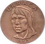 Panama 1 Centesimo Coin | Chief Urraca | KM124 | 1991 - 1993