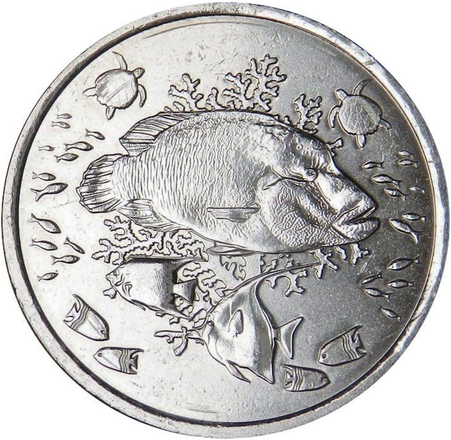 French Pacific Territories | 20 Francs Coin | Napoleon Fish | 2021