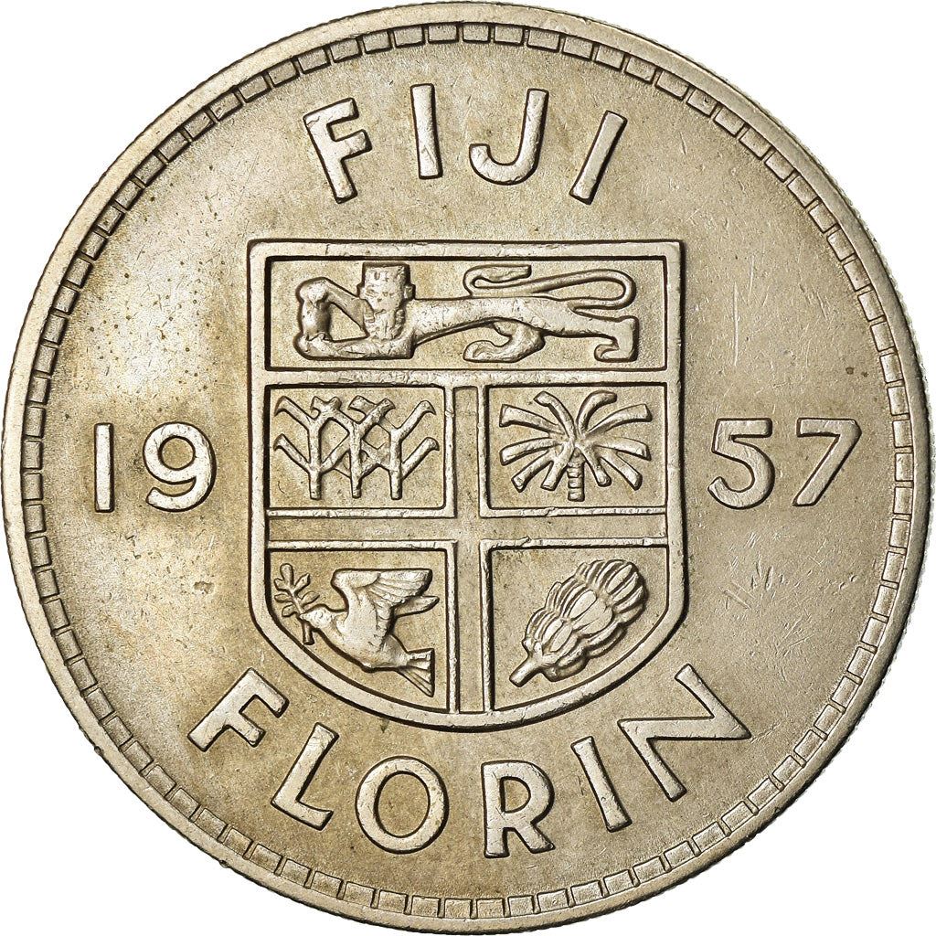 Fiji | 1 Florin Coin | Shield of arms | Km:24 | 1957 - 1965