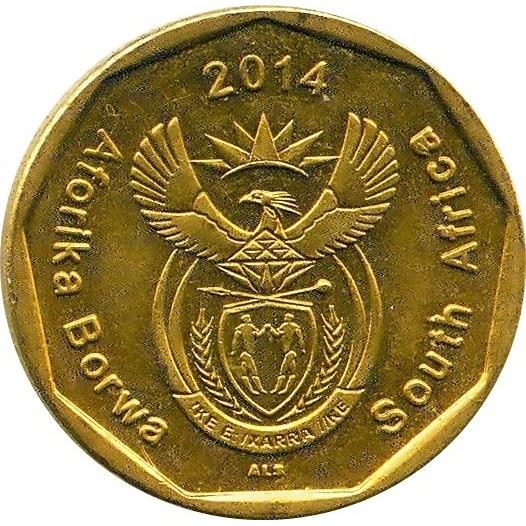 South Africa | 50 Cents Coin | Flowers | Bird of Paradise | Uc:21 | 2014