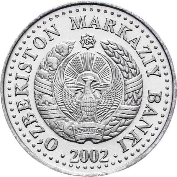 Uzbekistan | 50 SoʻM Coin | 2700th Anniversary | Tamerlane Statue | Shahrisabz | KM:16 | 2002