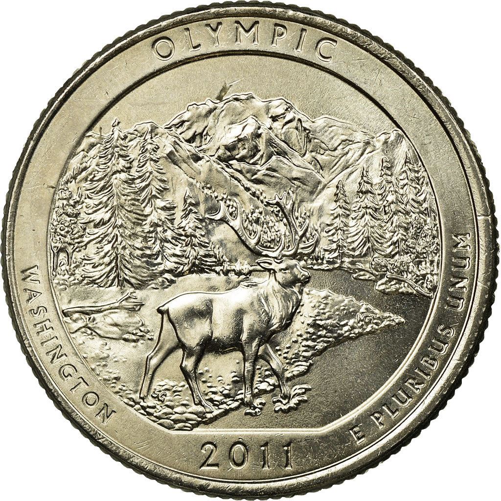 USA | 1/4 Dollar Mynt | Olympic National Park | Km:496 | 2011
